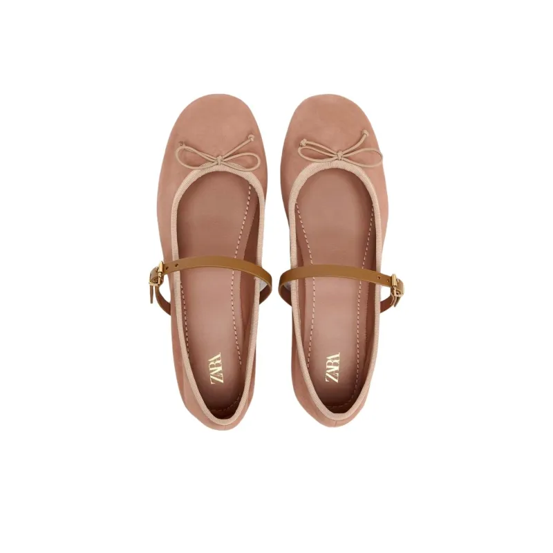 ZARA Casual Single Shoes Women's Rose Red-2