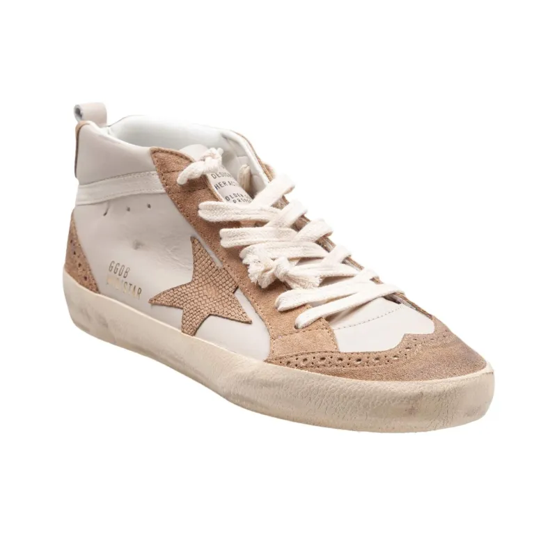 Golden Goose Mid Star Mid Top Skateboard Shoes Women's Brown-2