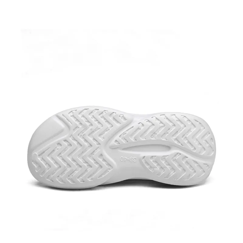 JEANSWEST Minimalist Style Fresh Color Scheme, Trendy Fake Lace Up, Slip on Fashion Quick Dry Clogs Unisex White-4