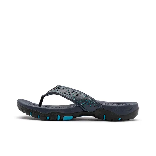 HOBIBEAR Odor Resistant Abrasion Resistant Slip Resistant Flip Flops Men's Dark Gray
