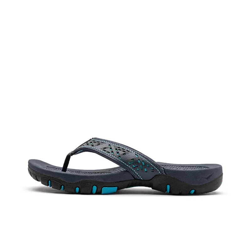 HOBIBEAR Odor Resistant Abrasion Resistant Slip Resistant Flip Flops Men's Dark Gray-0