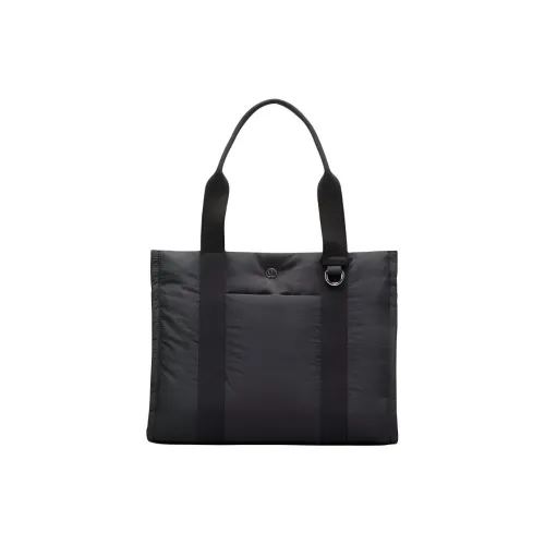 Lululemon Nylon Tote Bag Shopping Bag Shoulder Bag Handbag Regular Women's Black