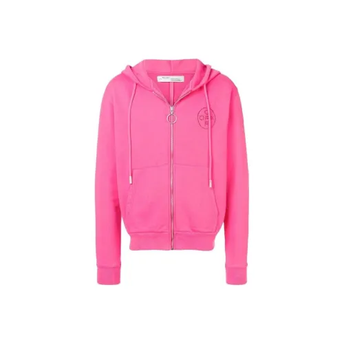 OFF WHITE Embellished Logo Zip Up Hoodie