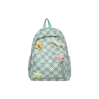 URBAN FOREST Nylon Backpack Regular Unisex Black/Purple/Green/Blue/Pink