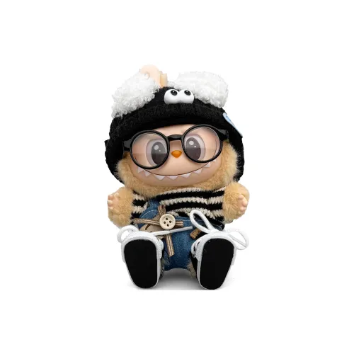[Dress Up Doll] POP MART THEMONSTERS TCO Little Coal Ball Hang Tag Box Labubu Vinyl, Sitting Party Height 15cm