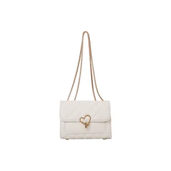 HCXK PU Chain Crossbody Bag, Shoulder Bag, Cell Phone Pouch Regular Women's White/Ecru/Light Brown/Black