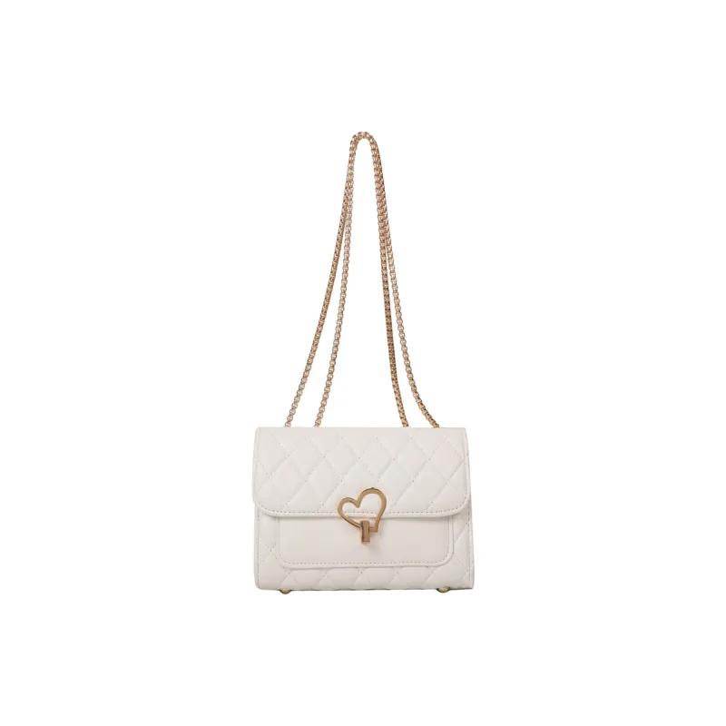 HCXK PU Chain Crossbody Bag, Shoulder Bag, Cell Phone Pouch Regular Women's White/Ecru/Light Brown/Black-0