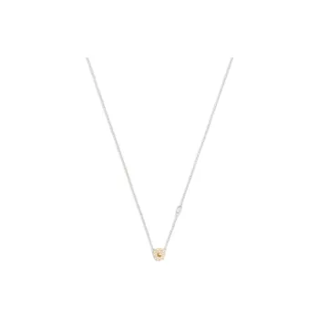 COACH Brass Plated, Glass, Cubic Zircon Necklaces Women's Gold