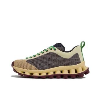 CAMPER PELOTISSIMA Slip Resistant Low Top Casual Shoes Women's Yellow Gray