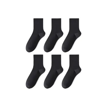 H YXIANG Mid Calf Socks Unisex 6 Pack
