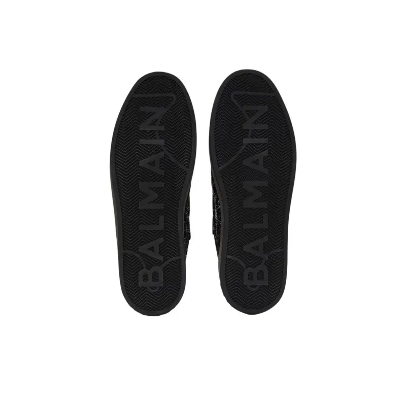 BALMAIN B Court Low Top Skateboard Shoes Men's Black-5