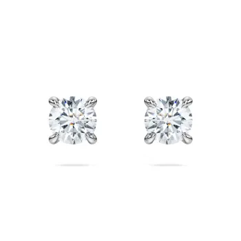 Swarovski 925 Sterling Silver Stud Earrings Women's Silver