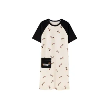 JINXU Nightgown Women's Apricot