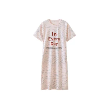 JINGYUN Nightgown Women's Morning Light Pink