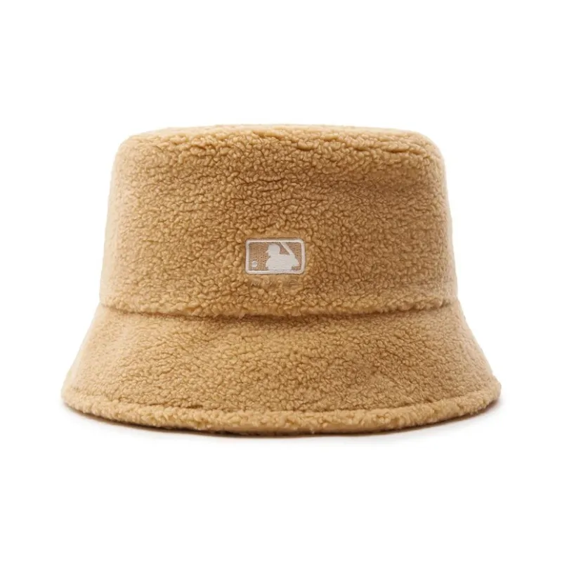 MLB Cotton Bucket Hats Unisex White/Camel-4