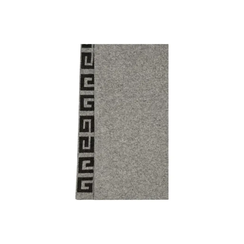 Givenchy Reversible Logo-Intarsia Knitted Scarf-1