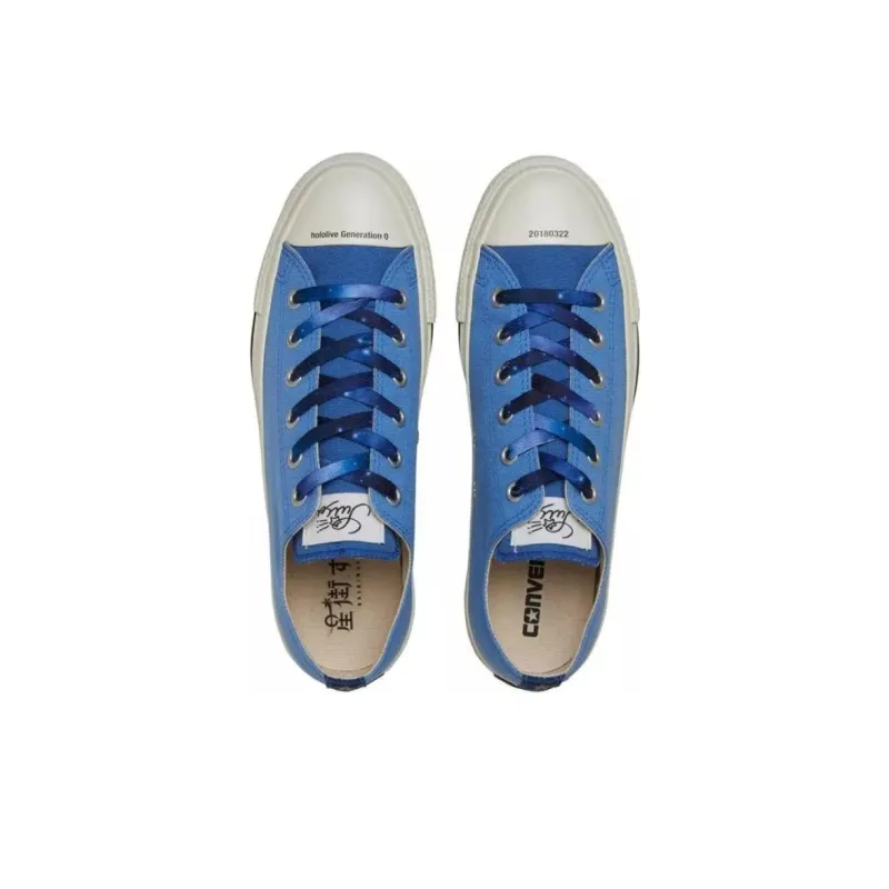 Hoshimachi Suisei x Converse All Star Anti Slip Wear Resistant Low Top Canvas Shoes Unisex Blue-2