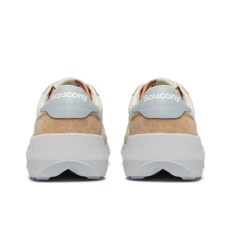Saucony Jazz Anti Slip Wear Resistant Low Top Casual Running Shoes Women's Beige-5