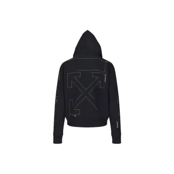 OFF WHITE Diag Unfinished Slim Hoodie