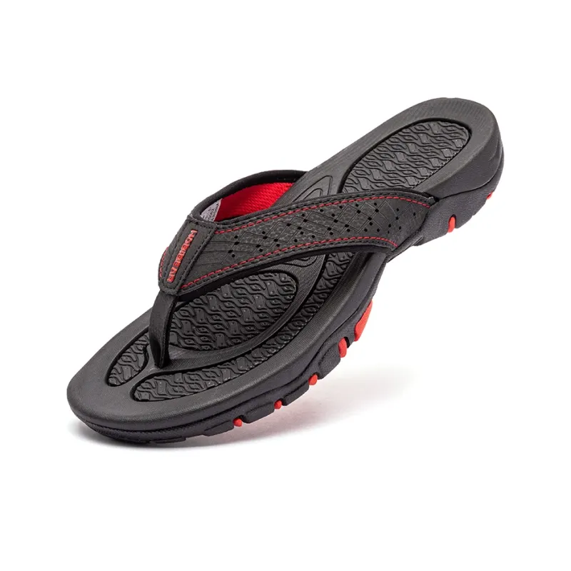 HOBIBEAR Odor Resistant Abrasion Resistant Slip Resistant Flip Flops Men's-1