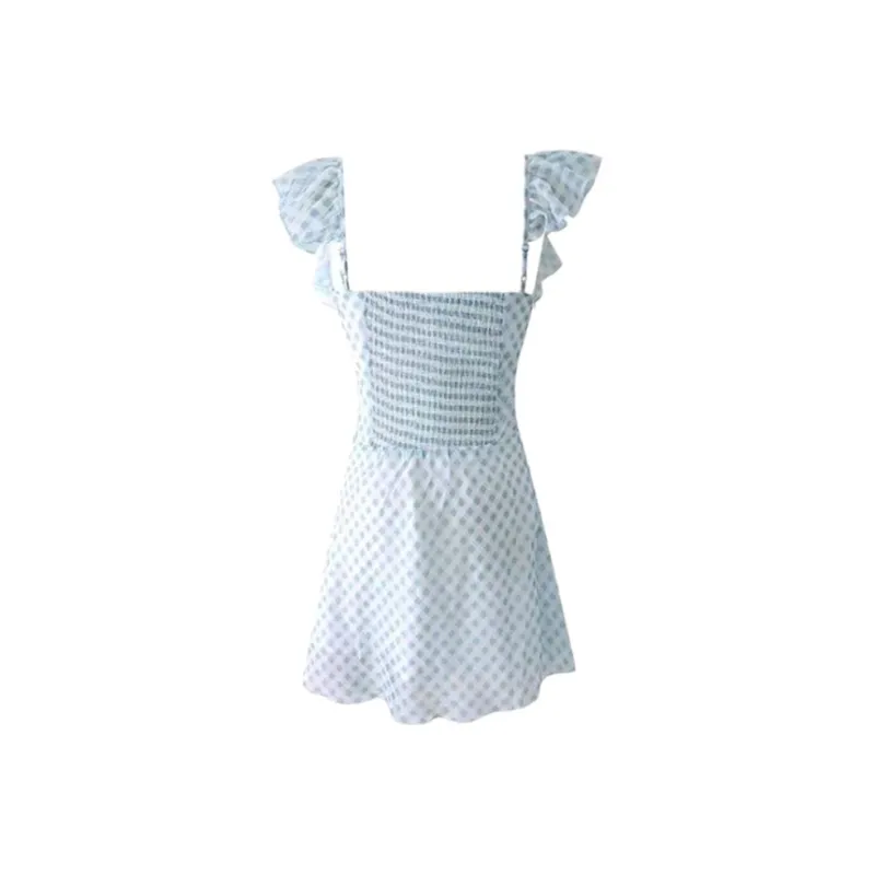 KUNZHUDAXIANG Slip Dress Women's Blue-1