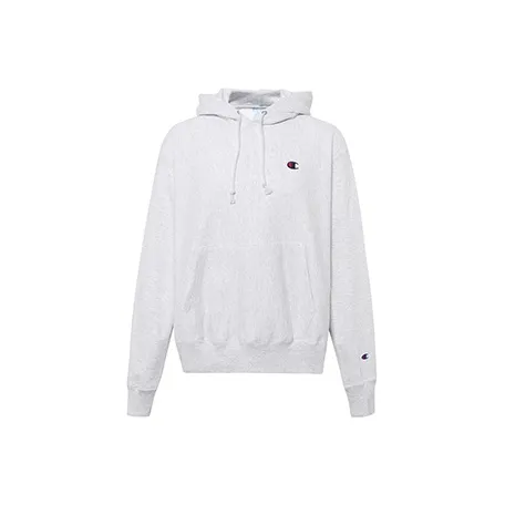 Champion Hooded Regular Sweatshirt US Version Men's Silver Gray-0