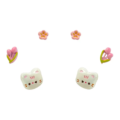 WANLIACC Alloy Stud Earrings Women's-6