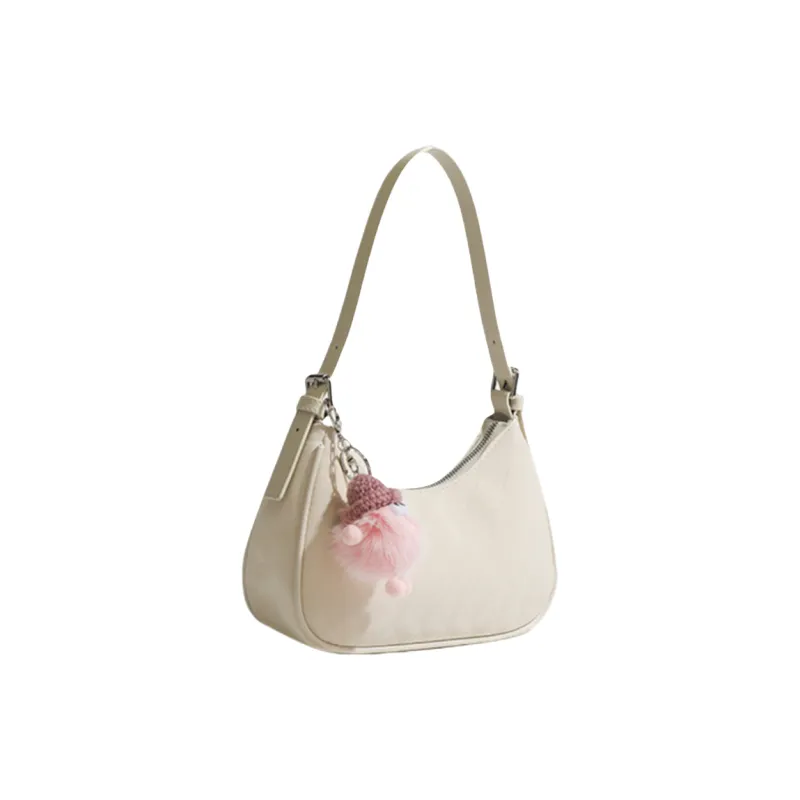 NOMK PU Shoulder Bag Women's Pink/Black/Ecru-10