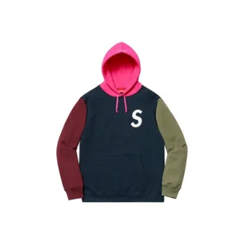 Supreme S Logo Colorblocked Hooded Sweatshirt