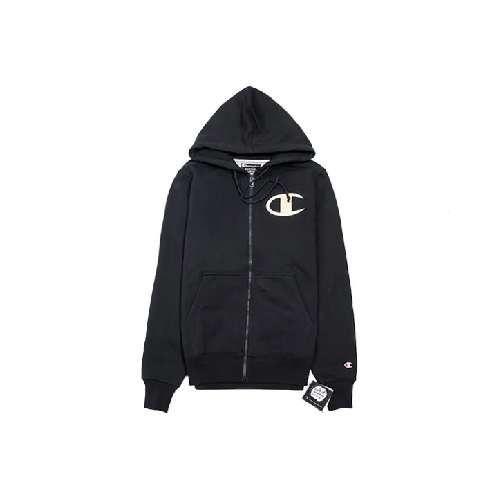 Champion Pullover Cardigan Sweatshirt US Version Unisex Black-0