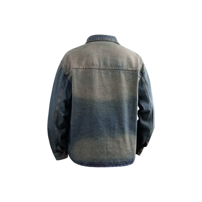 AMBER LIGHT Denim Jacket Unisex Dark Blue-1