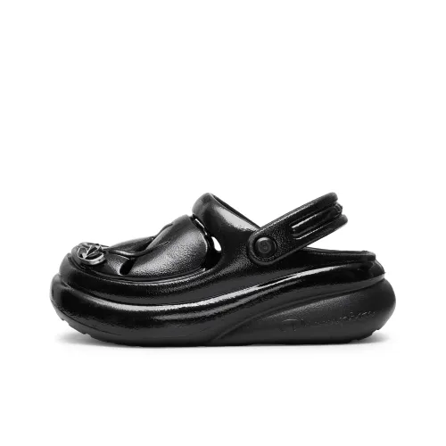 Champion Mushroom Clogs Women's Black/Silver White