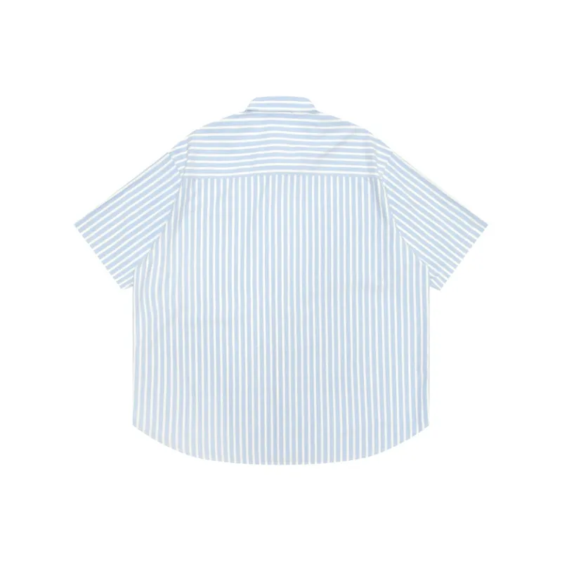 Aape By *A Bathing APE® Aapenow Moonface logo Striped Shirt-5