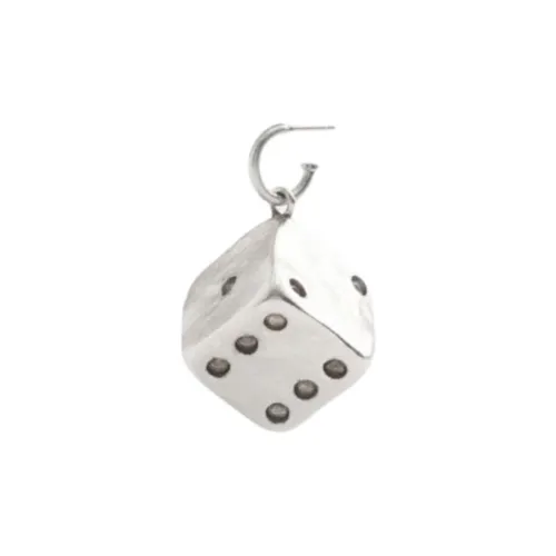 COACH Resin, Brass Plated, Titanium Earrings Women's White