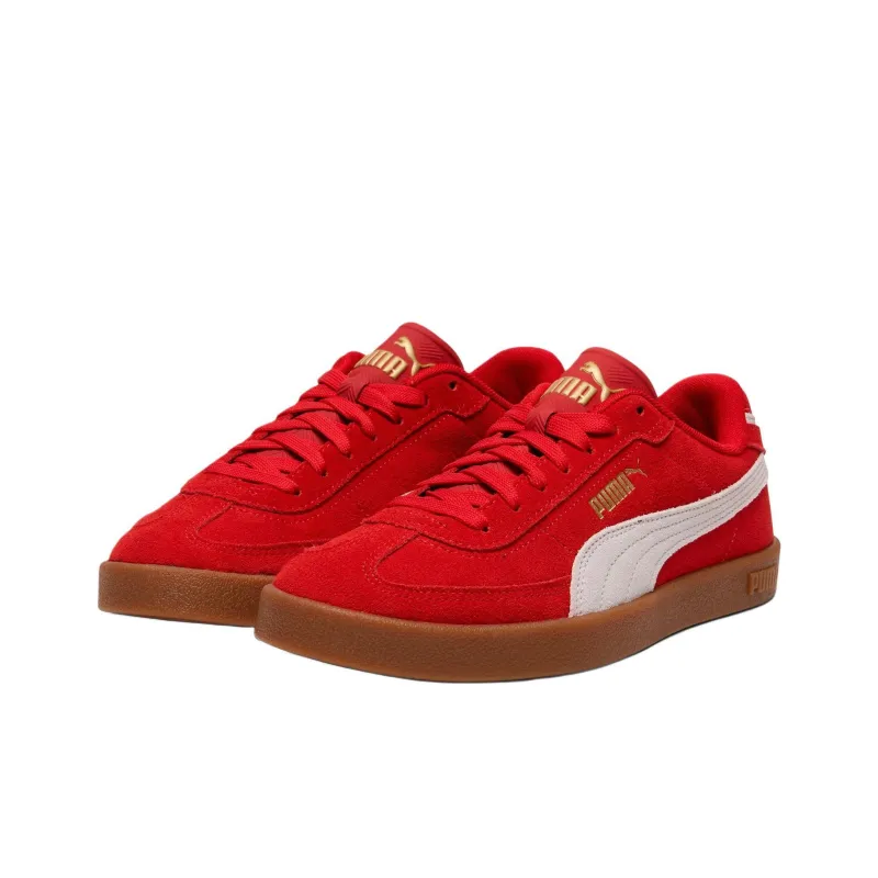 PUMA Club Anti Slip Wear Resistant Low Top Skateboard Shoes Women's Red-2