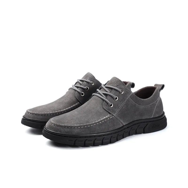 PLO CART Men's Casual Shoes Men Low Top Gray/Brown-1