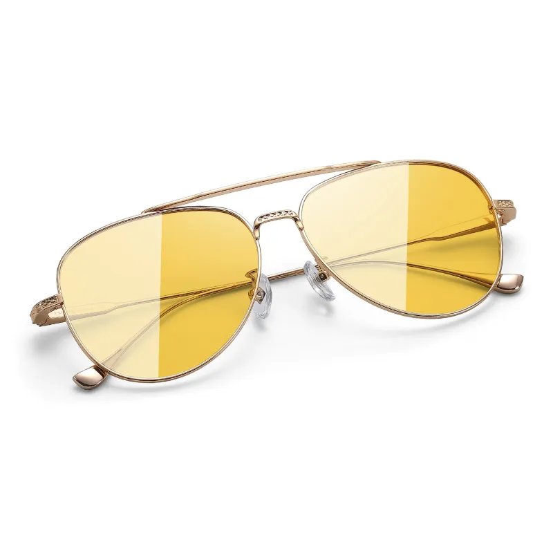 PULAIS Titanium Aviator Sunglasses Unisex-9