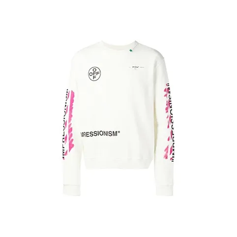 OFF WHITE Impressionism' Diag Stencil Sweatshirt-0