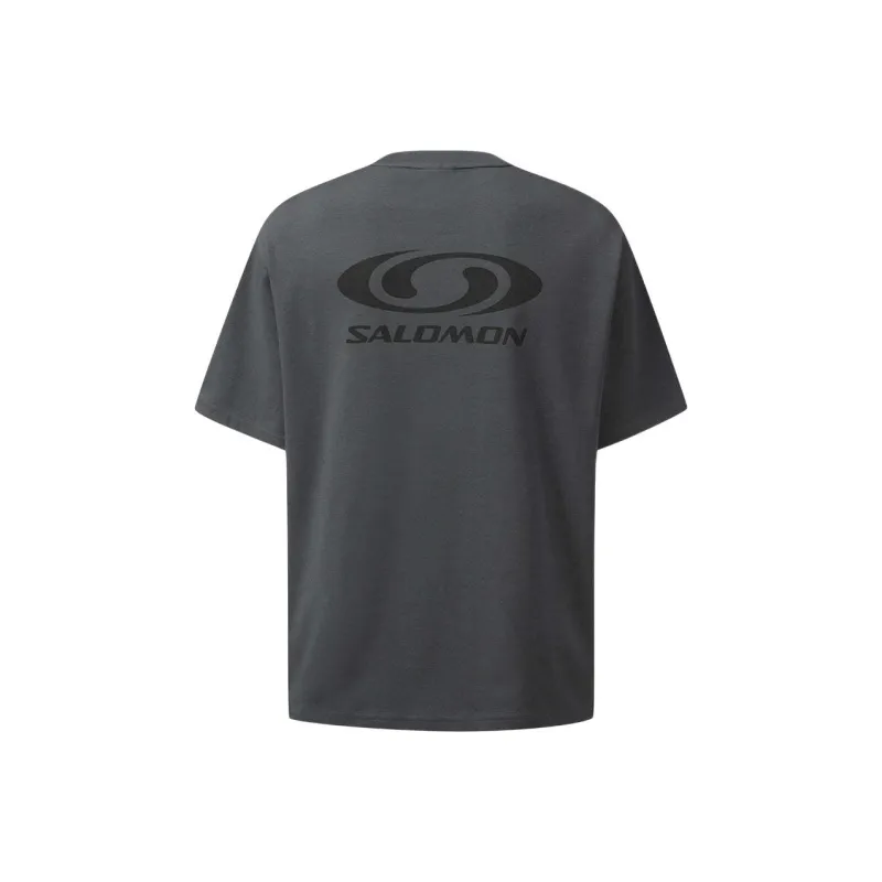 SALOMON UNI T Shirt Unisex Dark Charcoal-1