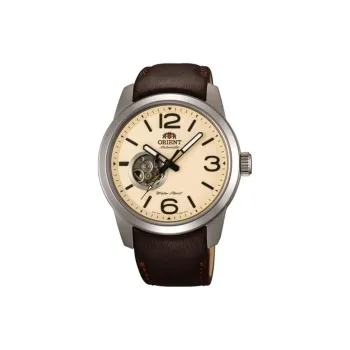 ORIENT Automatic Mechanical Movement Leather Watch Bands Watch 42mm Men's Watches Coffee Watch Dial