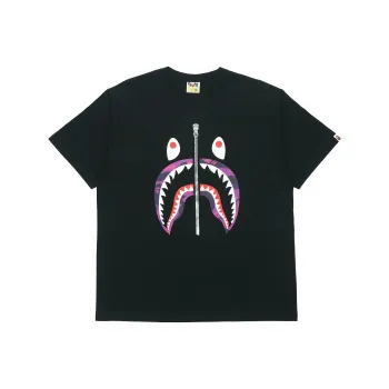 A BATHING APE Color Camo Silver Zip Shark Tee SS23