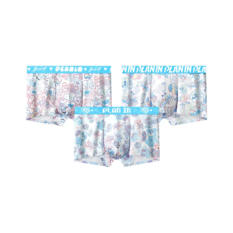 PLAN IN Underpants Men's Box 3 Pack Mixed Color-1