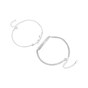 P&N S925 Silver Bracelets Unisex