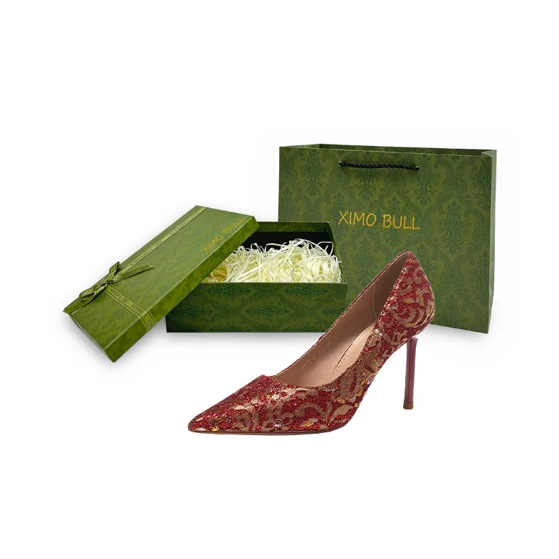 XIMO BULL Slim Heel High Heels Women's-21