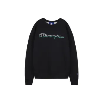 Champion Crew Neck Regular Sweatshirt Winter US Version Unisex Black