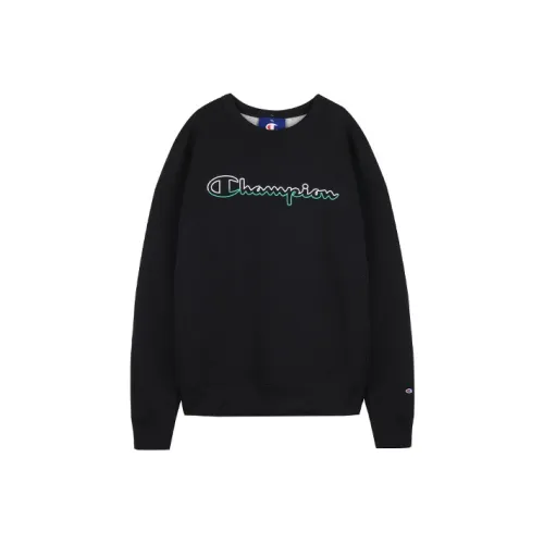 Champion Crew Neck Regular Sweatshirt Winter US Version Unisex Black