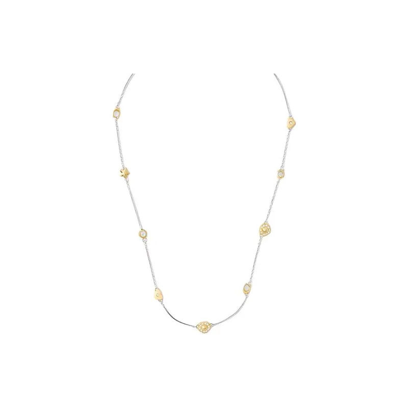 COACH Brass Plated, Glass, Cubic Zircon, Crystal Necklaces Women's Silver-2