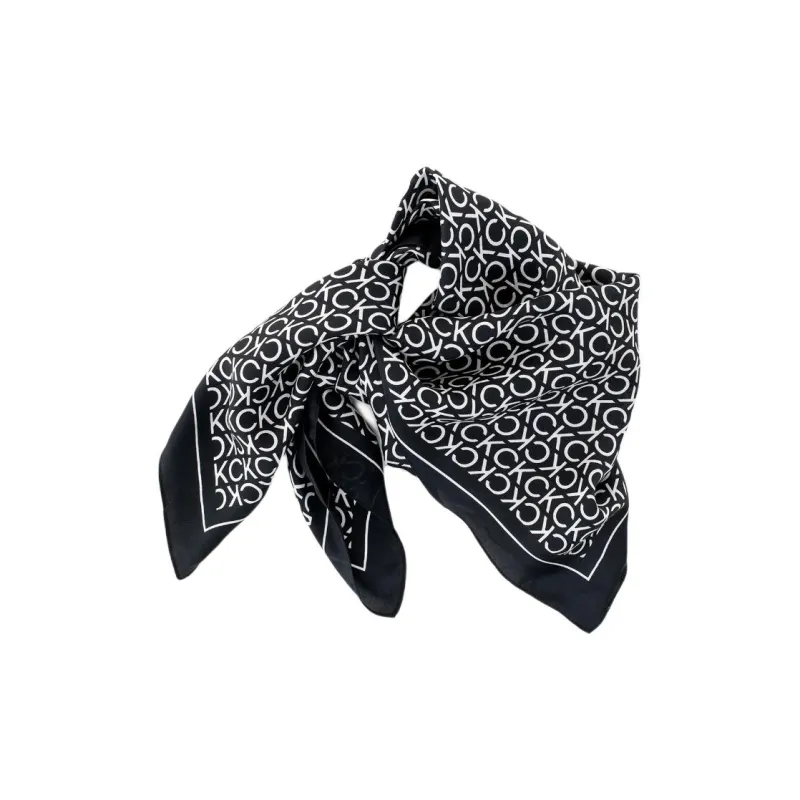 CALVIN KLEIN Silk Scarves Women's Black-1
