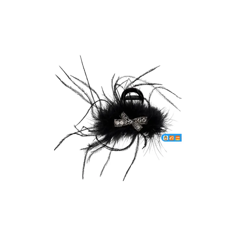 Left Europe Rhinestone Bowknot Hair Clips Women's-0