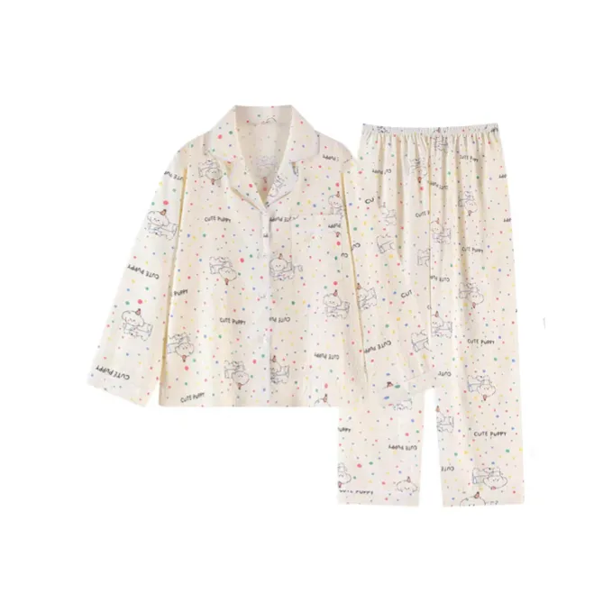 XIAFENYAN Pajama Set Women's Apricot-6